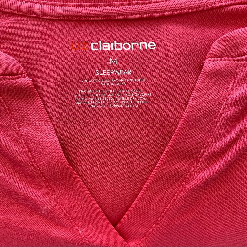 NEW Liz Claiborne Floral Pajama Set size medium - Picture 5 of 11